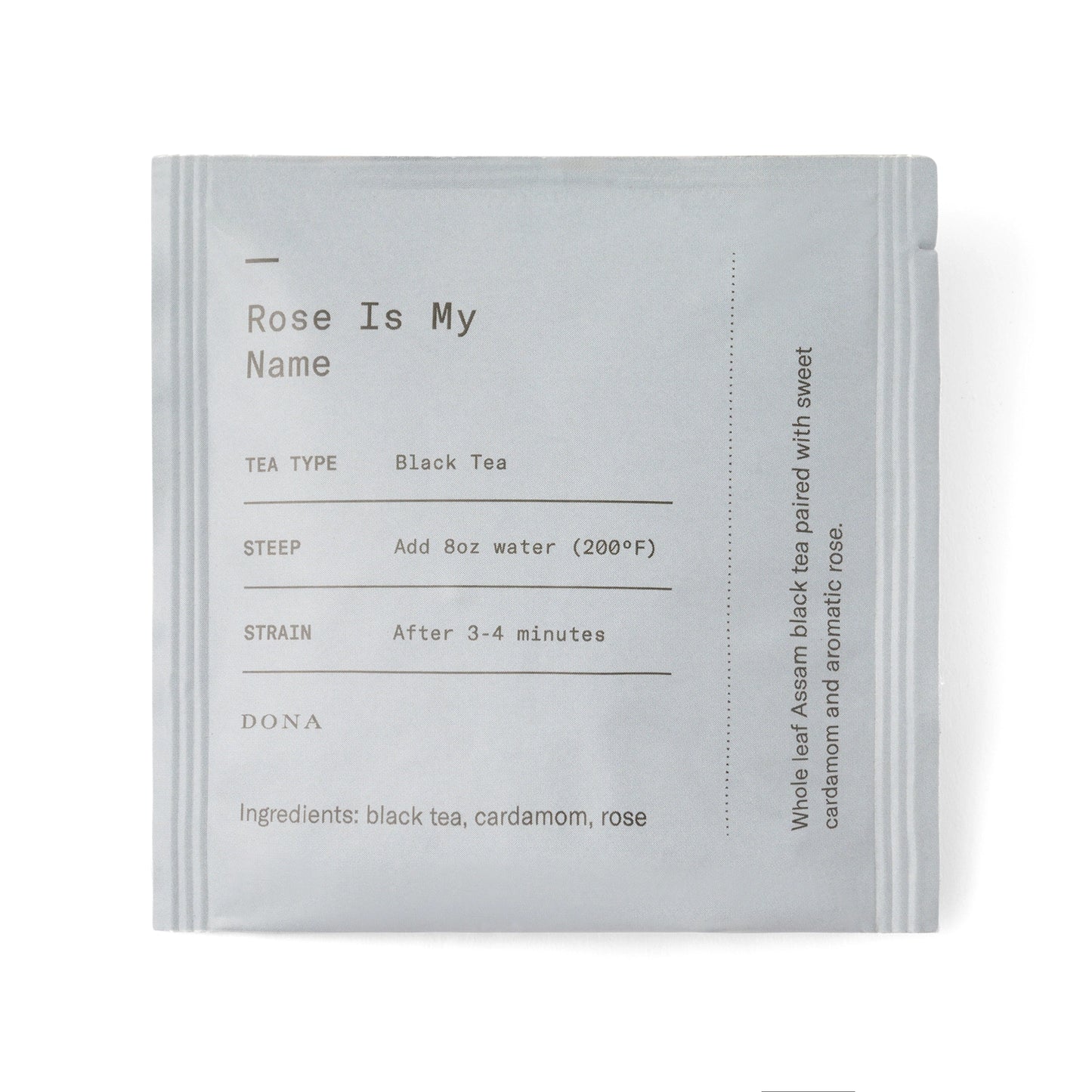 Black Tea Sachets ~ Rose is My Name