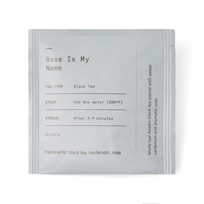 Black Tea Sachets ~ Rose is My Name