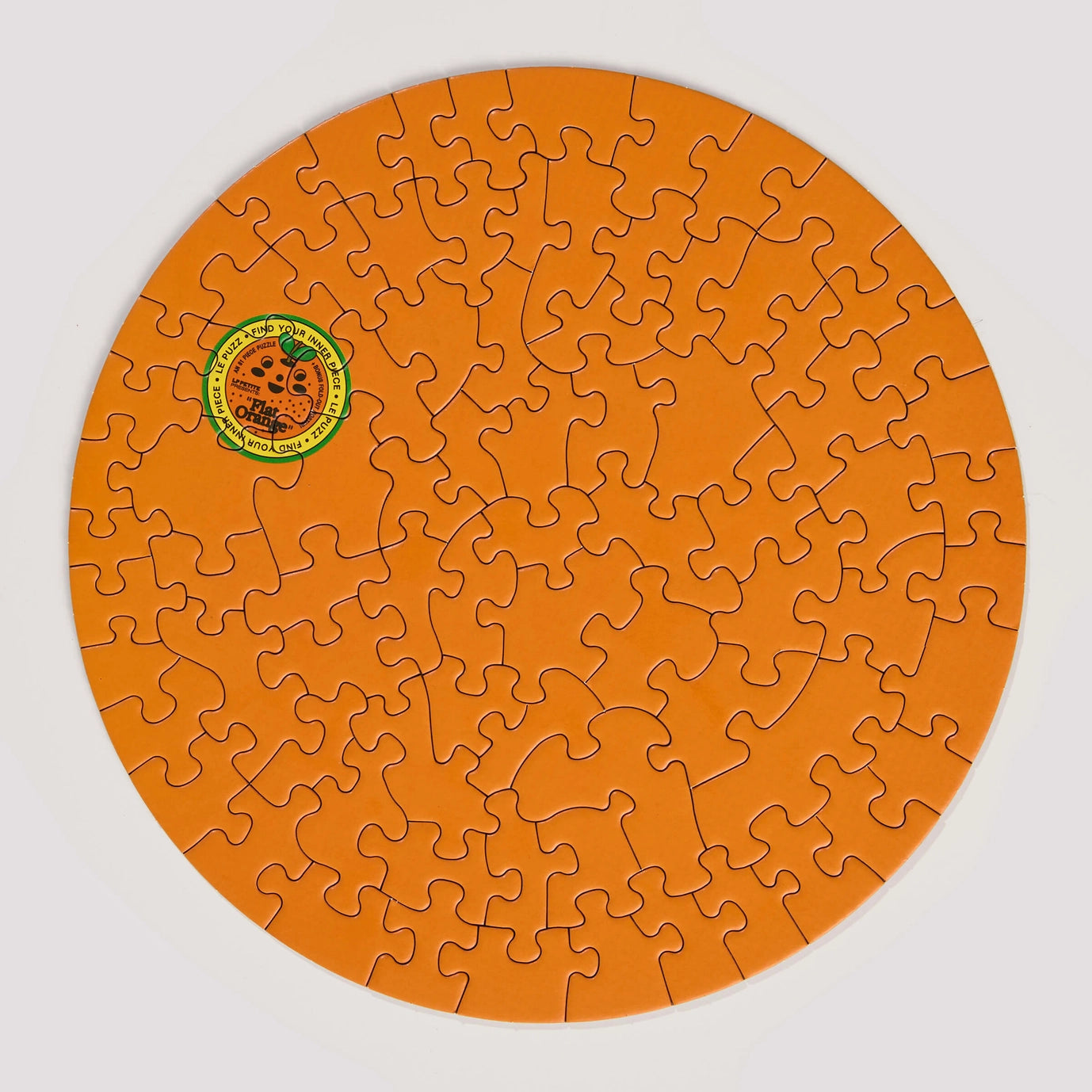 Round Puzzle (81 Pieces) ~ Flat Orange