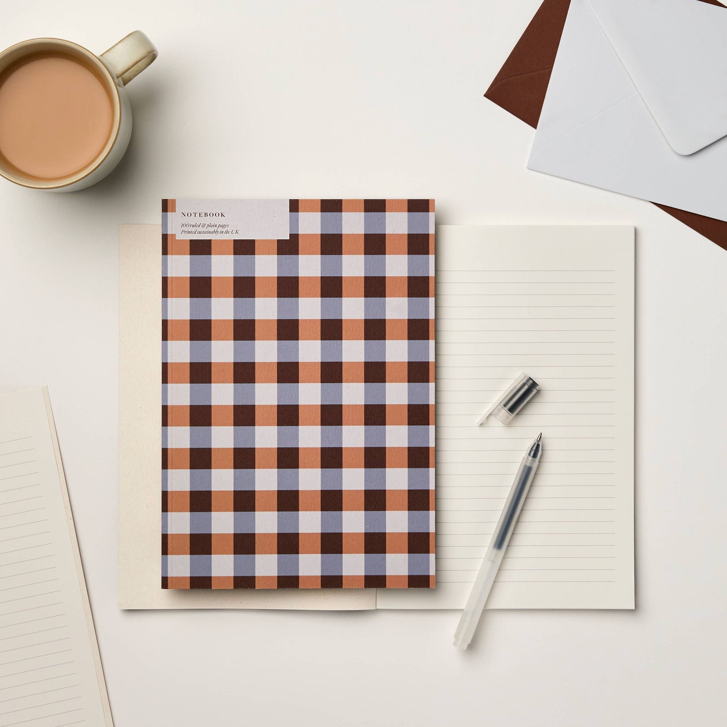 A5 Notebook ~ Lavender Gingham