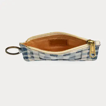 ID Pouch ~  Indigo Gingham
