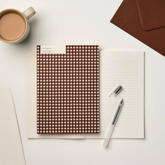 A5 Notebook ~ Russet Gingham