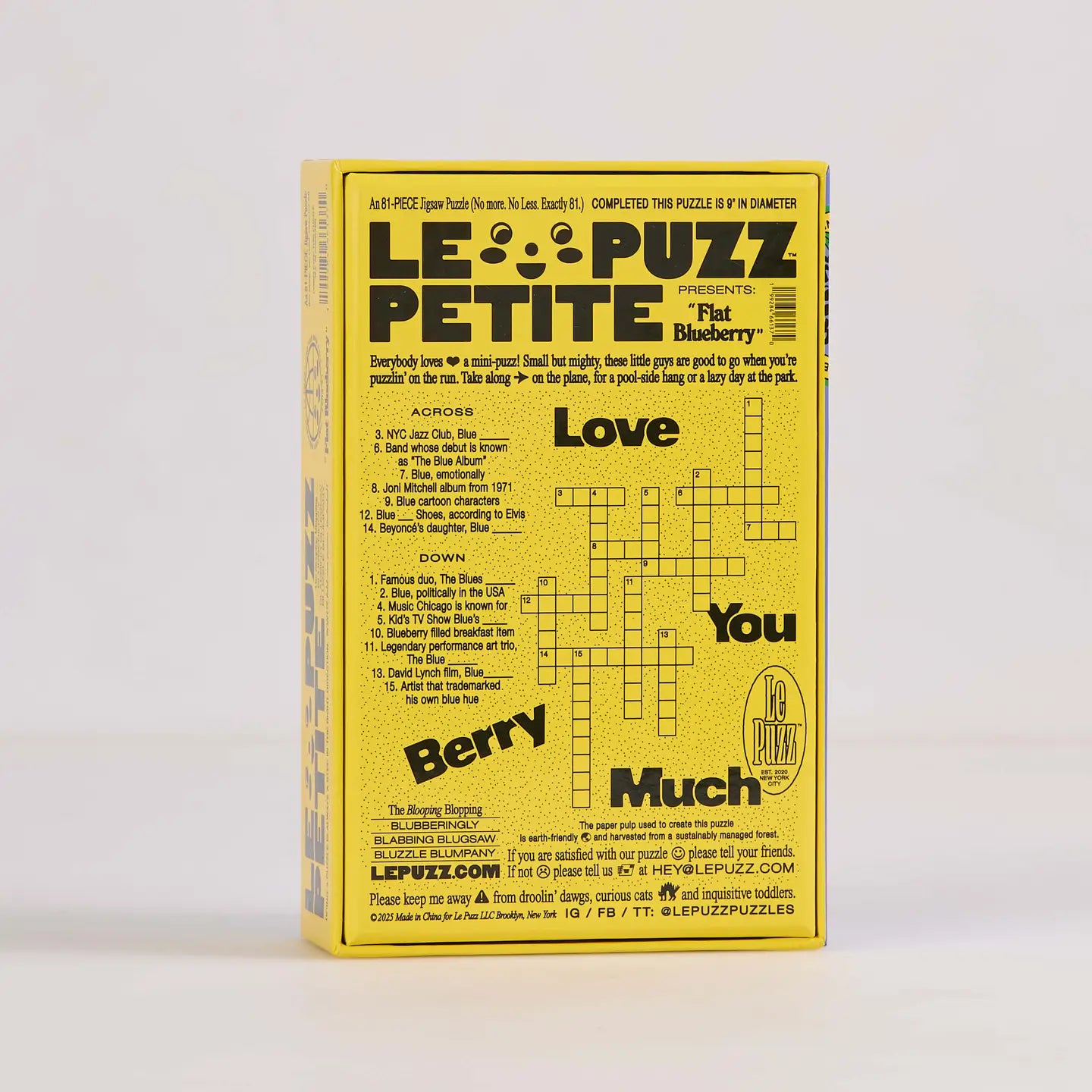 Round Puzzle (81 Pieces) ~ Flat Blueberry