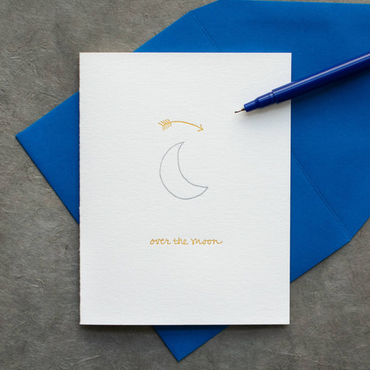 Congratulations Greeting Card ~ Over The Moon