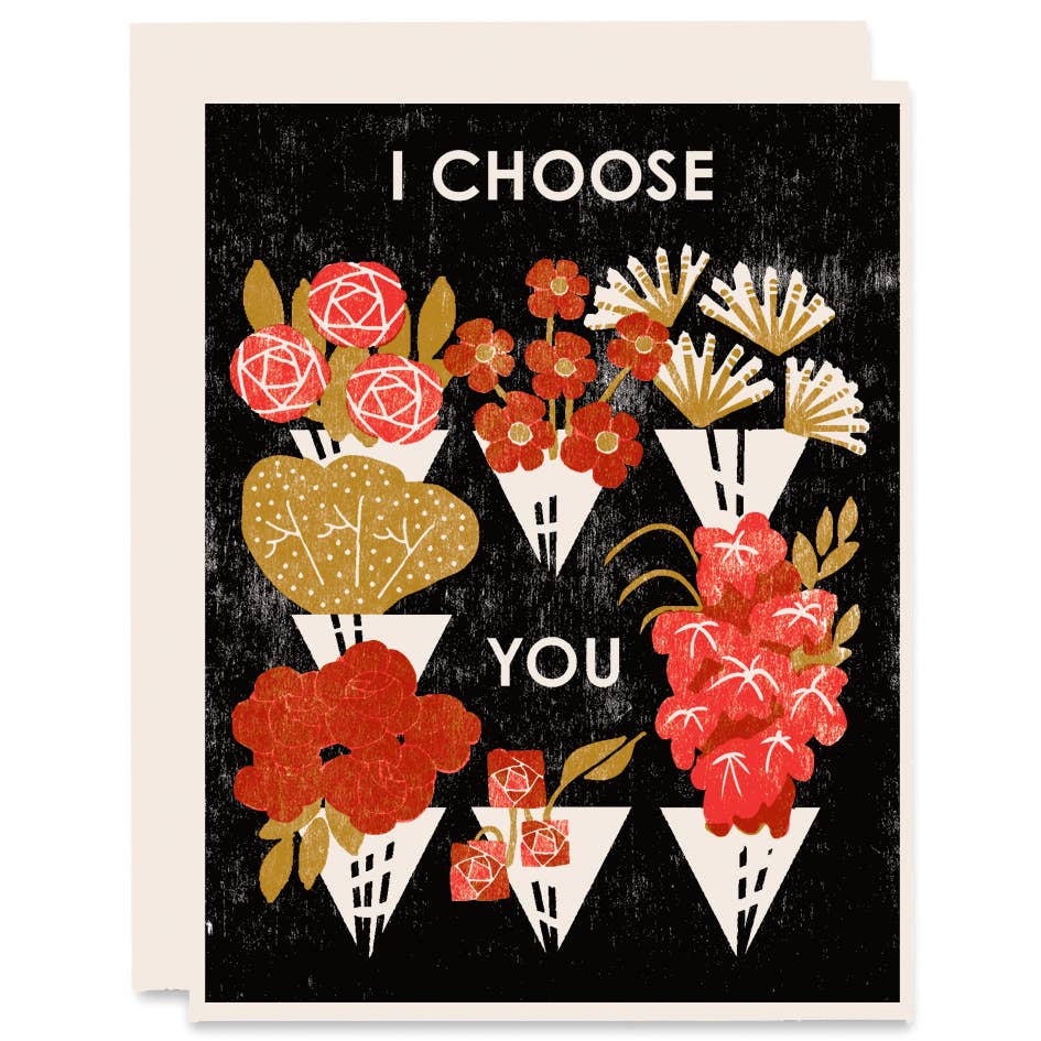 Romantic Greeting Card ~ I Choose You (Flower Shop)