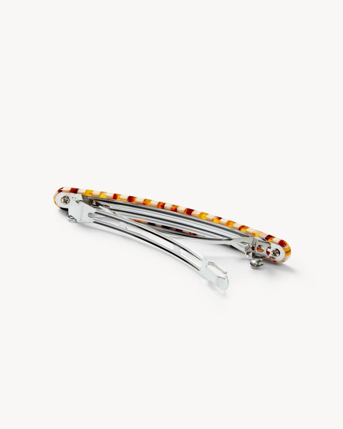 Slim Paris Barrette ~ Tortoise Checker
