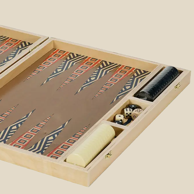 Backgammon Set (Tabletop) ~ Squaresville Peach
