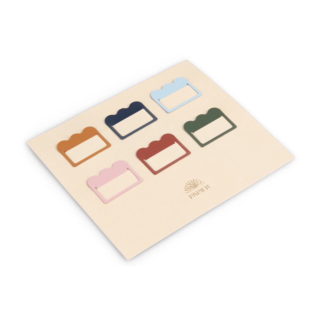 Metal Index Tabs ~ Cloud Multicolor