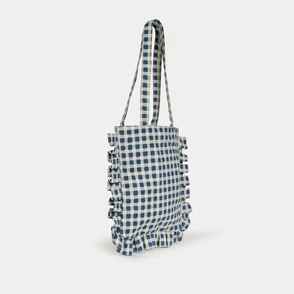 Momo Tote ~ Indigo Gingham