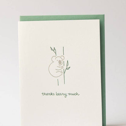 Appreciation Greeting Card ~ Thanks Beary Much