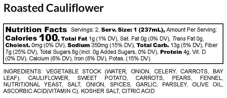 Soup (Shelf-Stable) ~ Roasted Cauliflower
