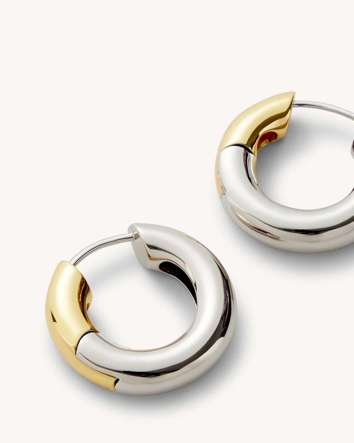 Chunky Hoops ~ 3/4 Silver