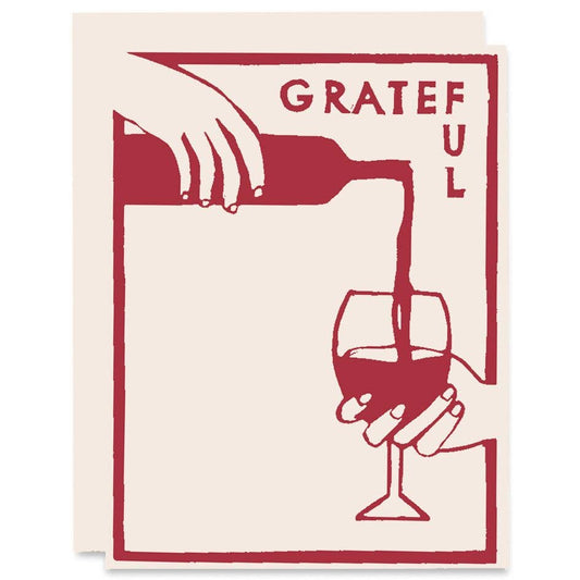 Appreciation Greeting Card ~ Grateful Wine