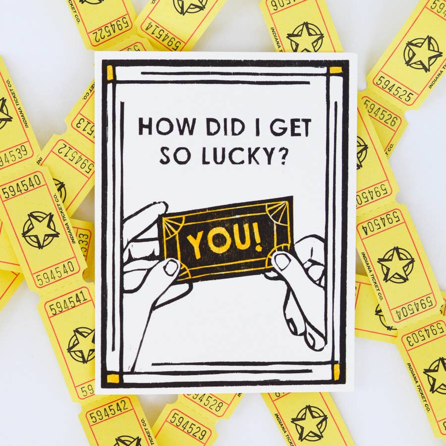 Romantic Greeting Card ~ Lucky Ticket