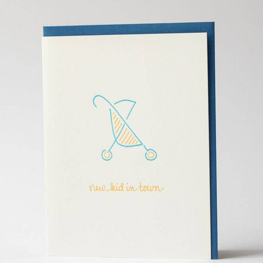 New Baby Greeting Card ~ New Kid In Town