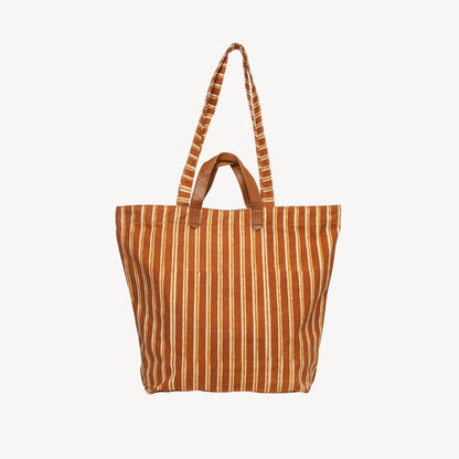 Carryall Tote - Chocolate Stripe