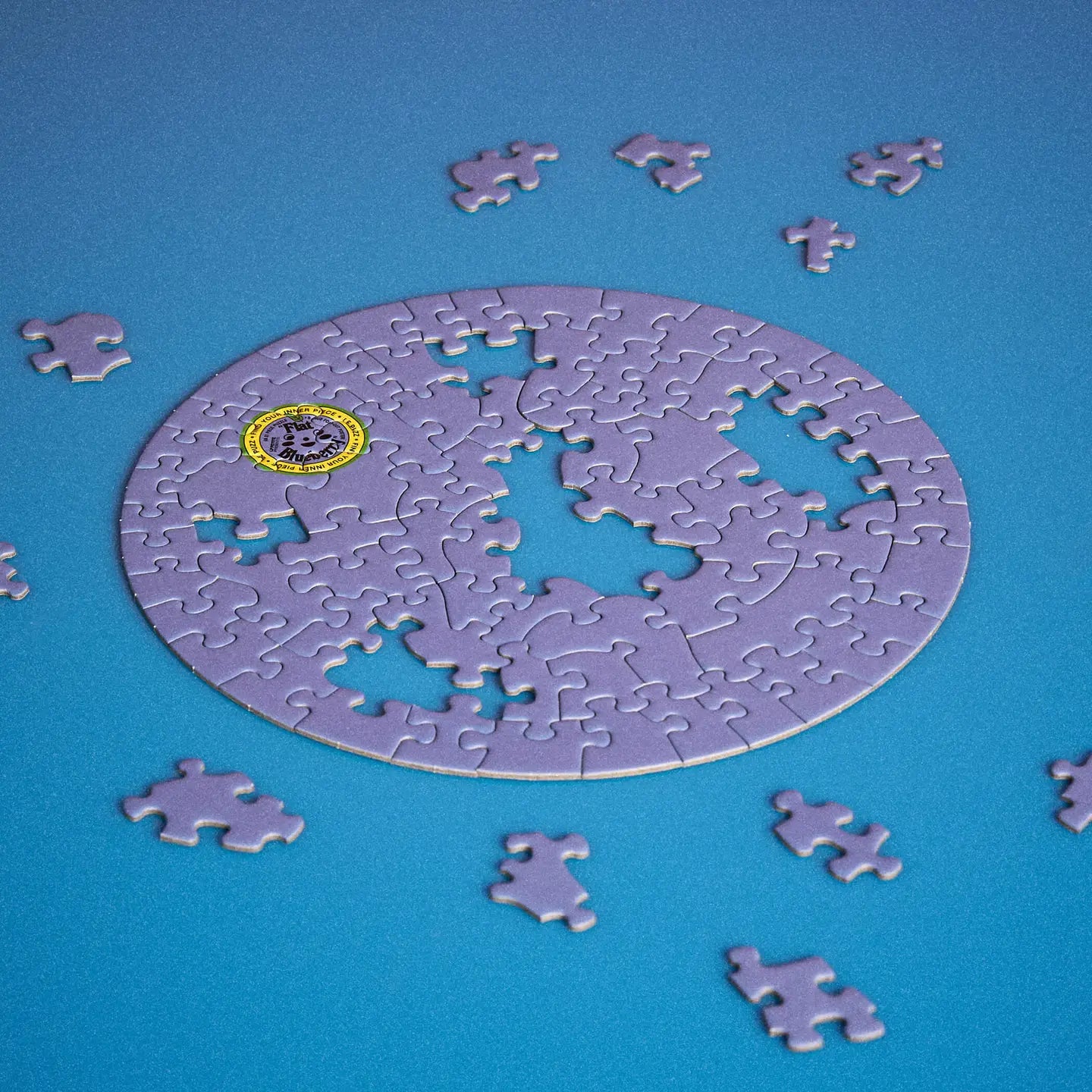 Round Puzzle (81 Pieces) ~ Flat Blueberry