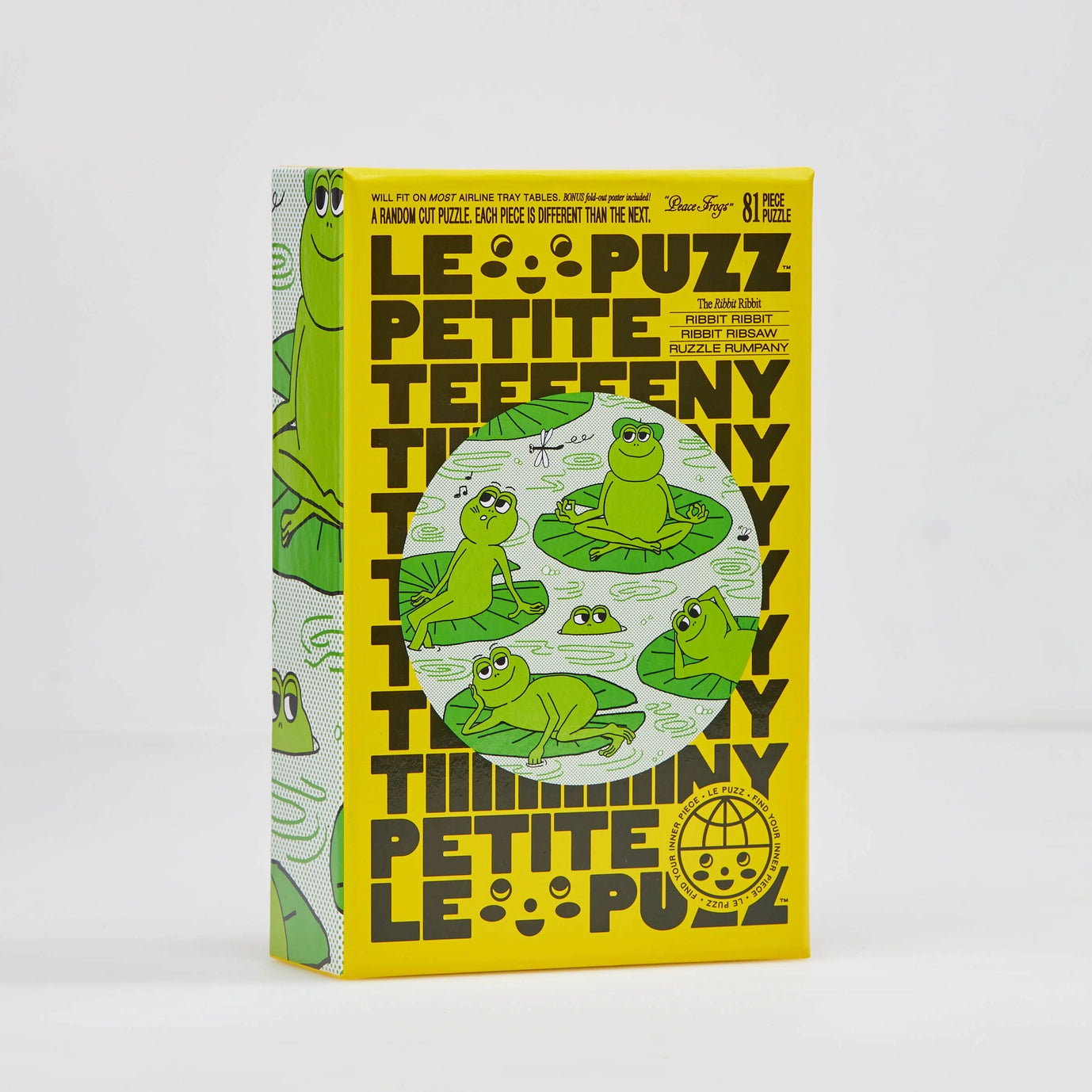 Round Puzzle (81 Pieces) ~ Peace Frogs
