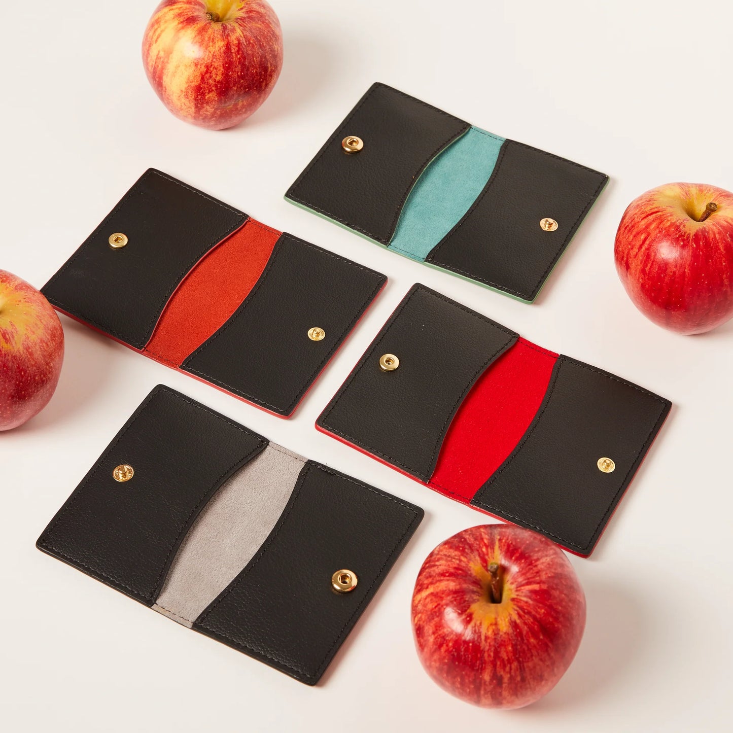 Apple Leather Bifold Cardholder