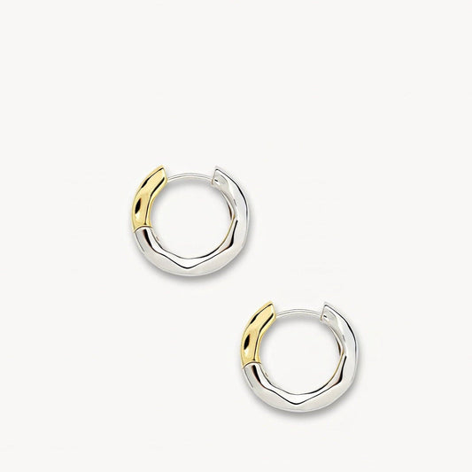 Petite Wavy Hoops ~ 3/4 Silver