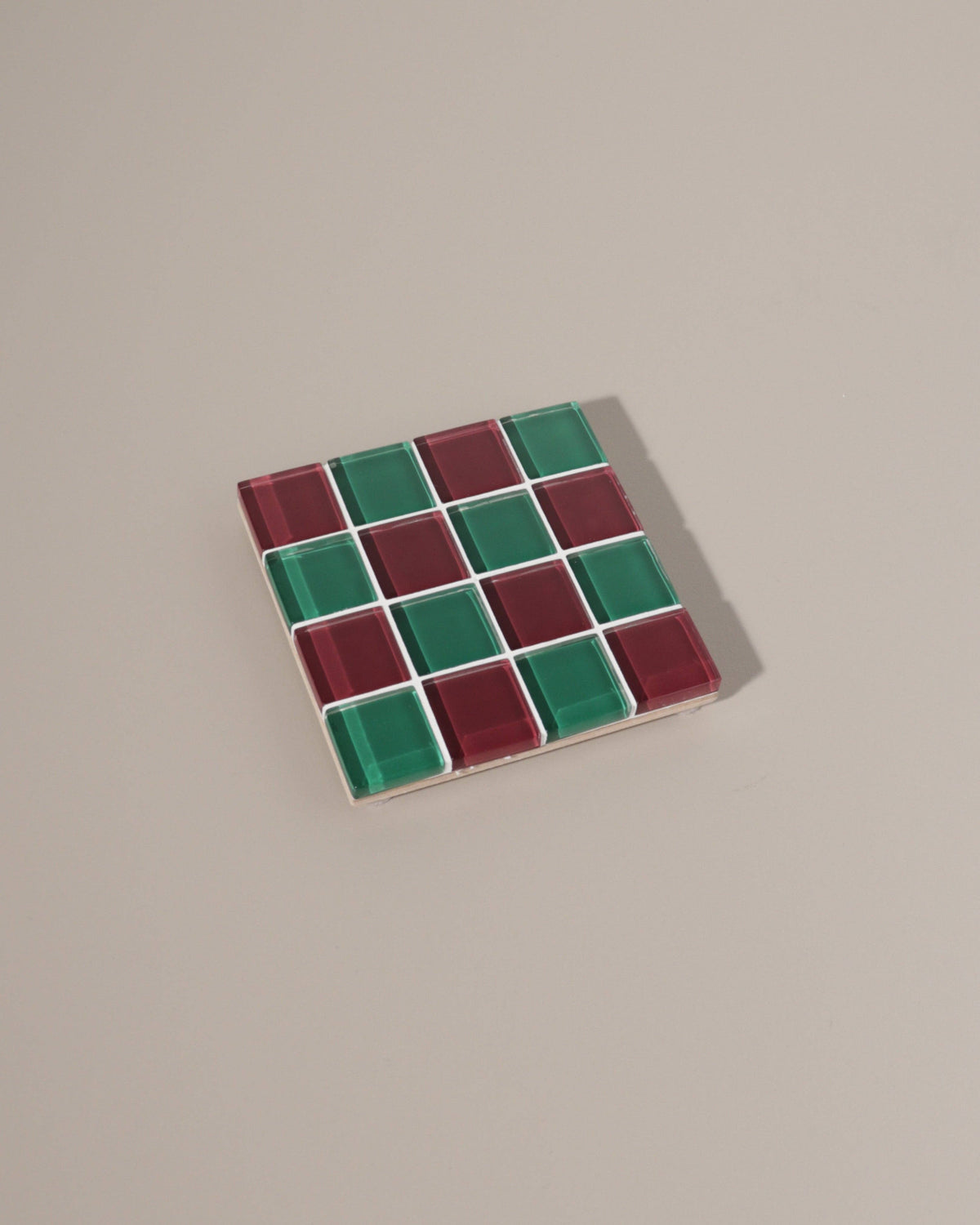 Glass Tile Coaster ~ Christmas Night