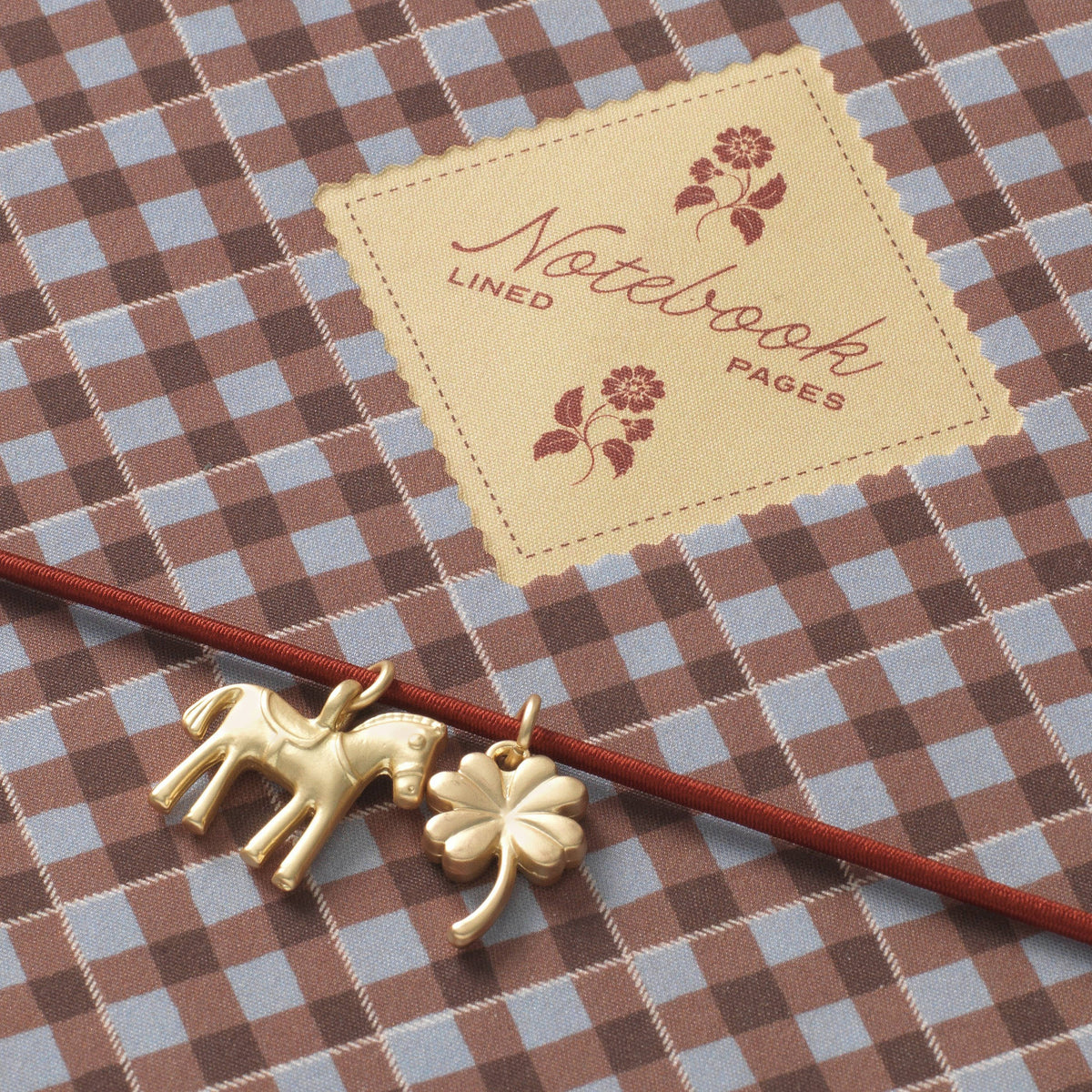 Softcover Lined Notebook ~ Petals & Plaid