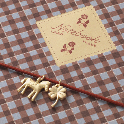 Softcover Lined Notebook ~ Petals & Plaid