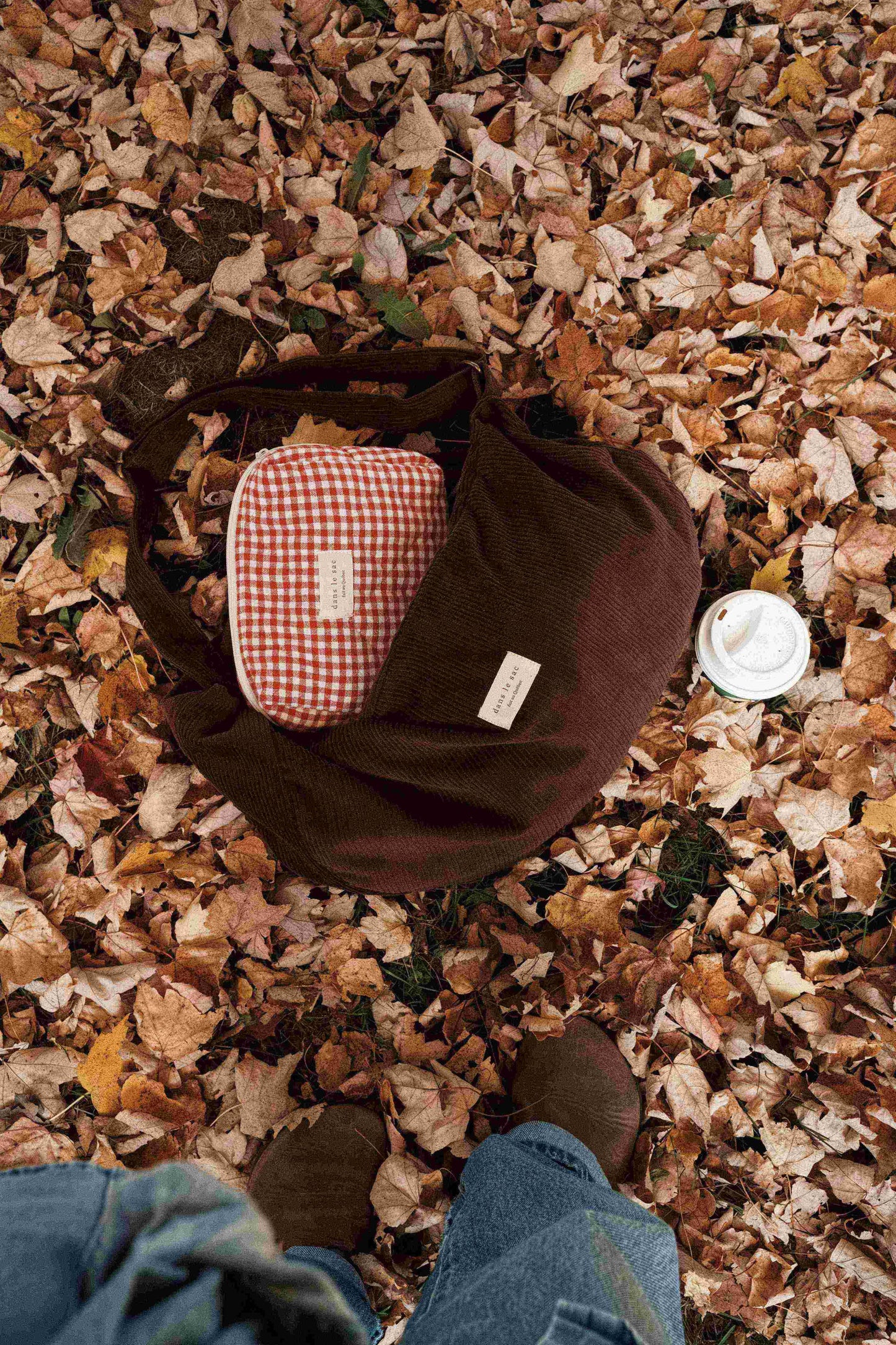 Crescent Corduroy Crossbody ~ Espresso