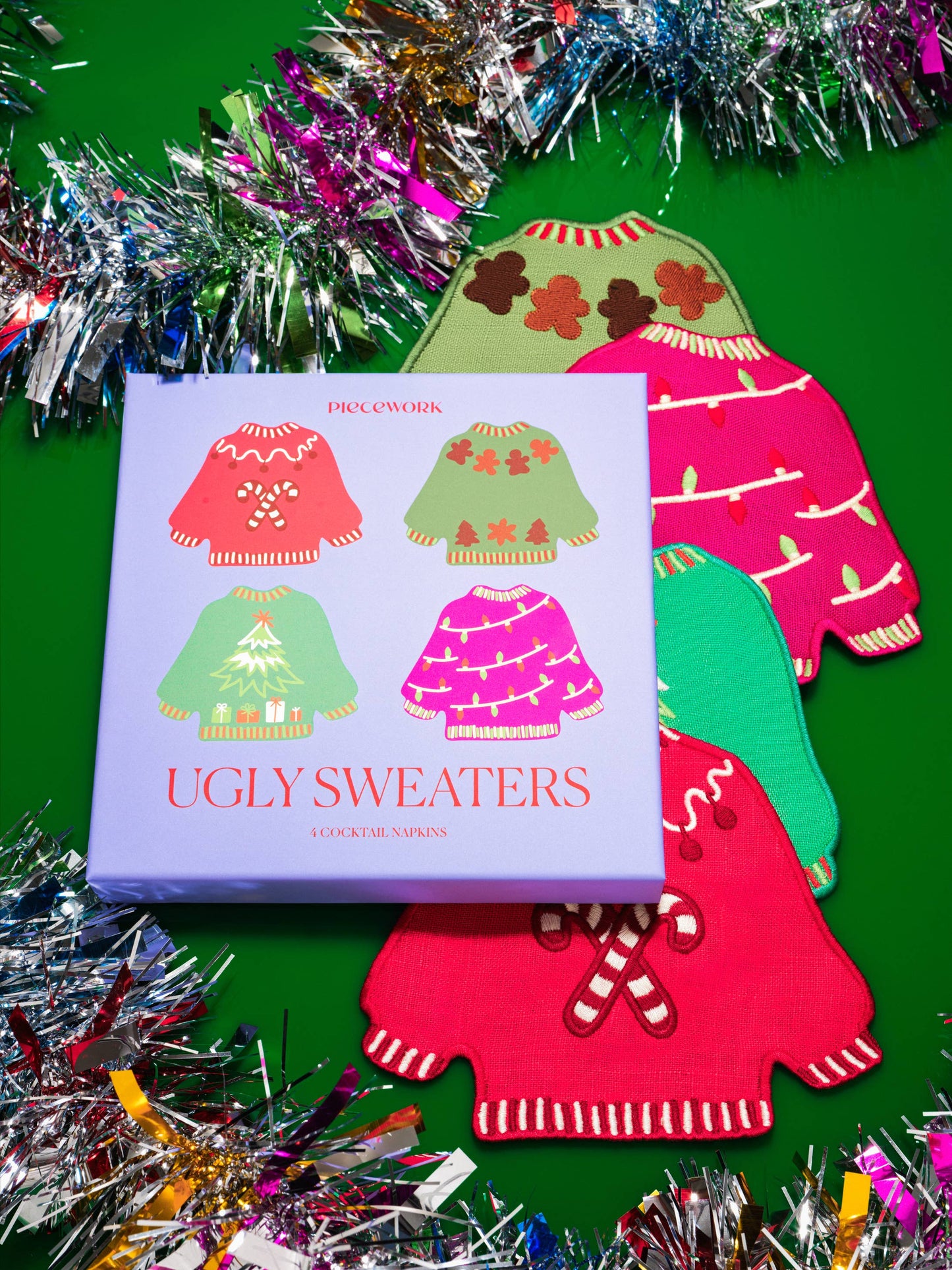 Linen Cocktail Napkins ~ Ugly Sweaters
