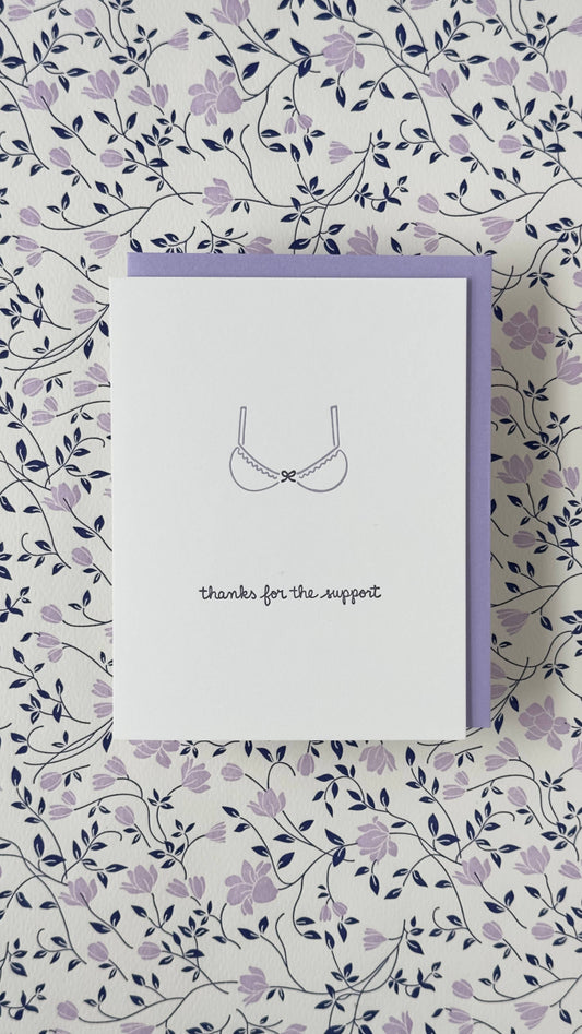 Appreciation Greeting Card ~ Thanks For the Support