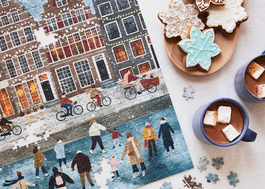 Puzzle (500 Pieces) ~ Snow Day in Amsterdam