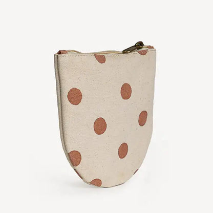Half Moon Pouch ~ Clay Dot