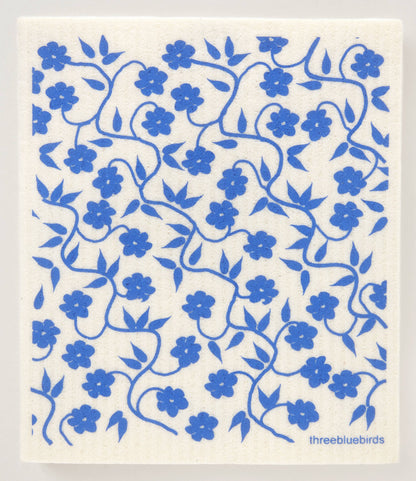 Swedish Dishcloth ~ Periwinkle Vines