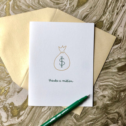 Appreciation Greeting Card ~ Thanks A Million