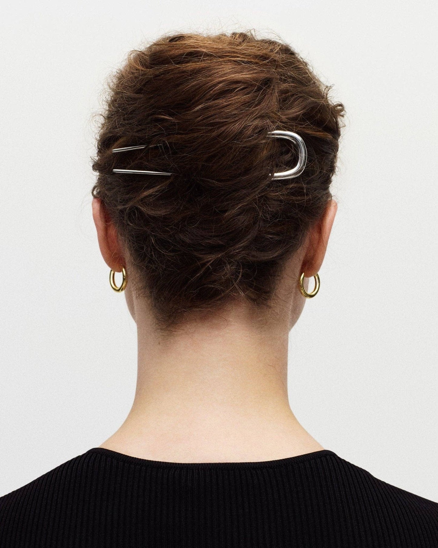 Midi French Hair Pin ~ Silver