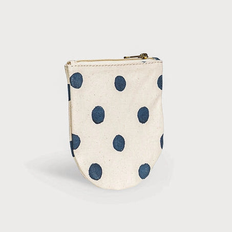 Half Moon Pouch ~ Indigo Dot