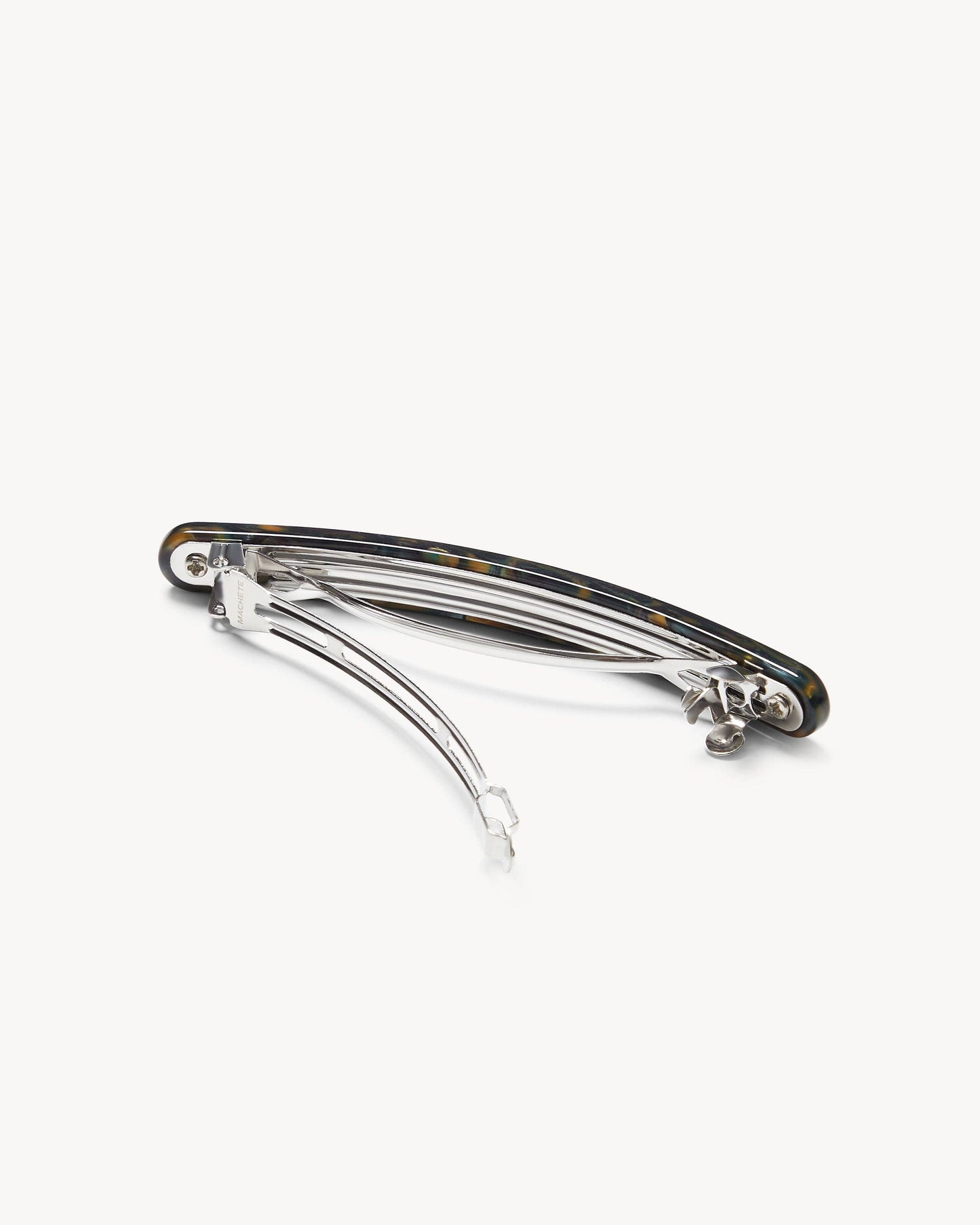 Slim Paris Barrette ~ Green Tortoise