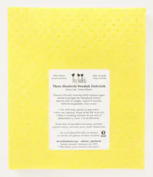 Swedish Dishcloth ~  Flower Patch on Yellow