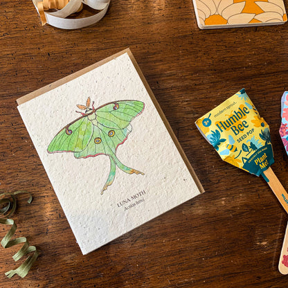 Plantable Greeting Card ~ Luna Moth