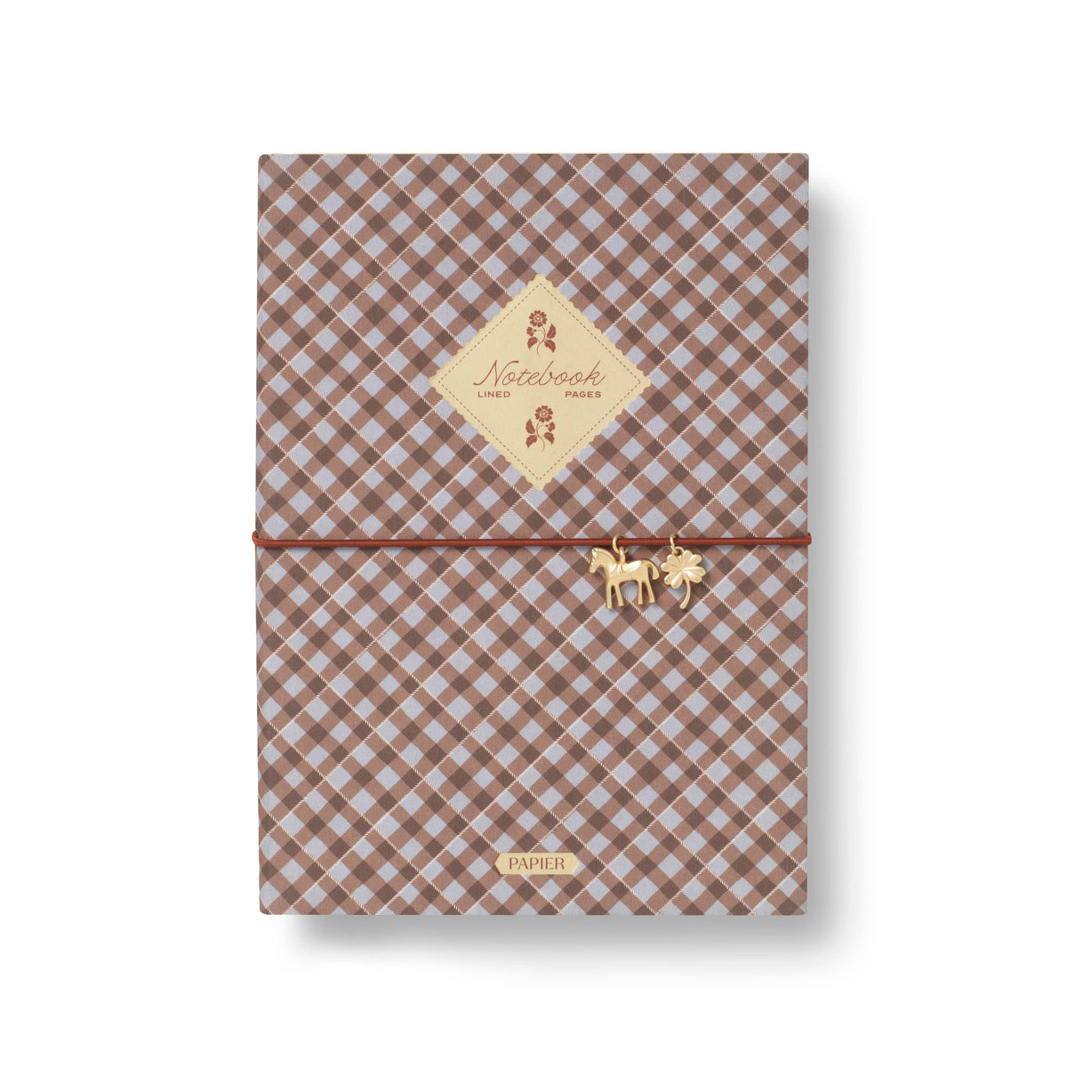 Softcover Lined Notebook ~ Petals & Plaid
