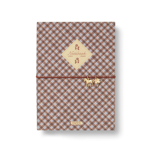 Softcover Lined Notebook ~ Petals & Plaid