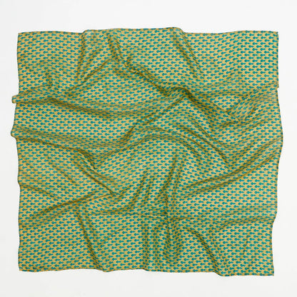Vintage Silk Square ~ Serene Green