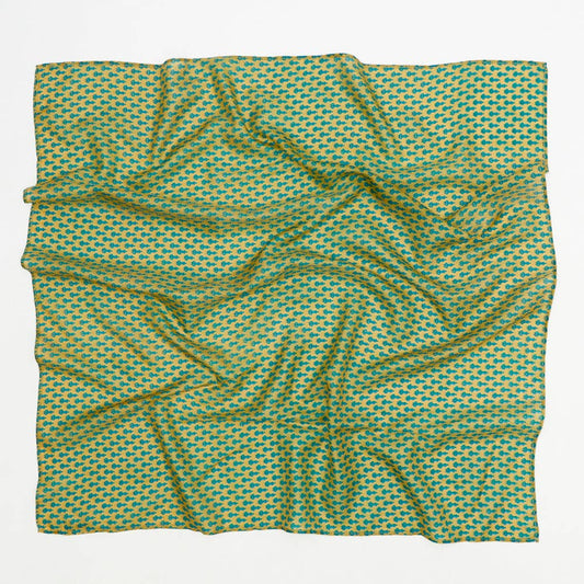 Vintage Silk Square ~ Serene Green
