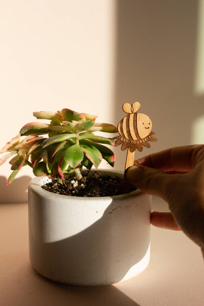Wood Plant Pick ~  Bee Yourself Bumblebee