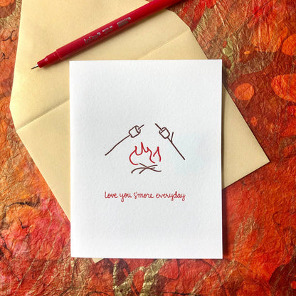 Romantic Greeting Card ~ I Love You S'more Every Day