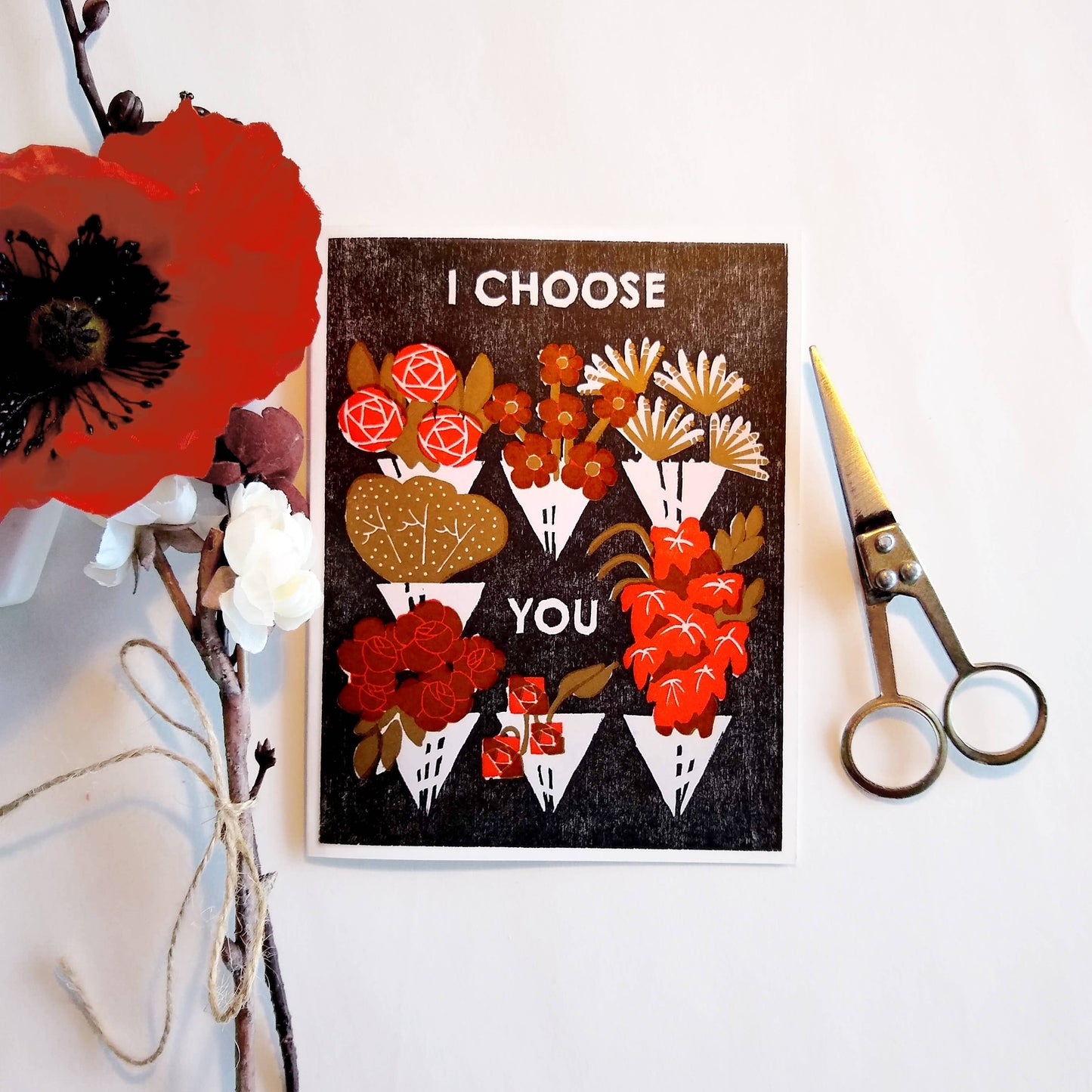 Romantic Greeting Card ~ I Choose You (Flower Shop)