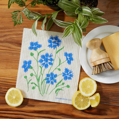 Swedish Dishcloth ~ Cornflowers