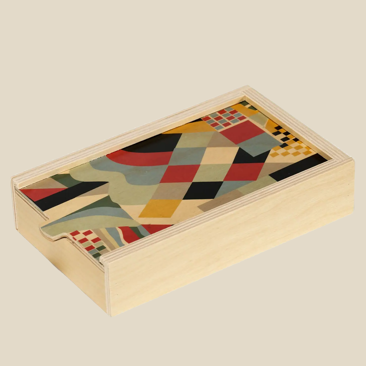 paloma rust wooden domino set made with FSC certified birch by wolfum studio