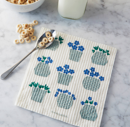 Swedish Dishcloth ~ Flower Pots