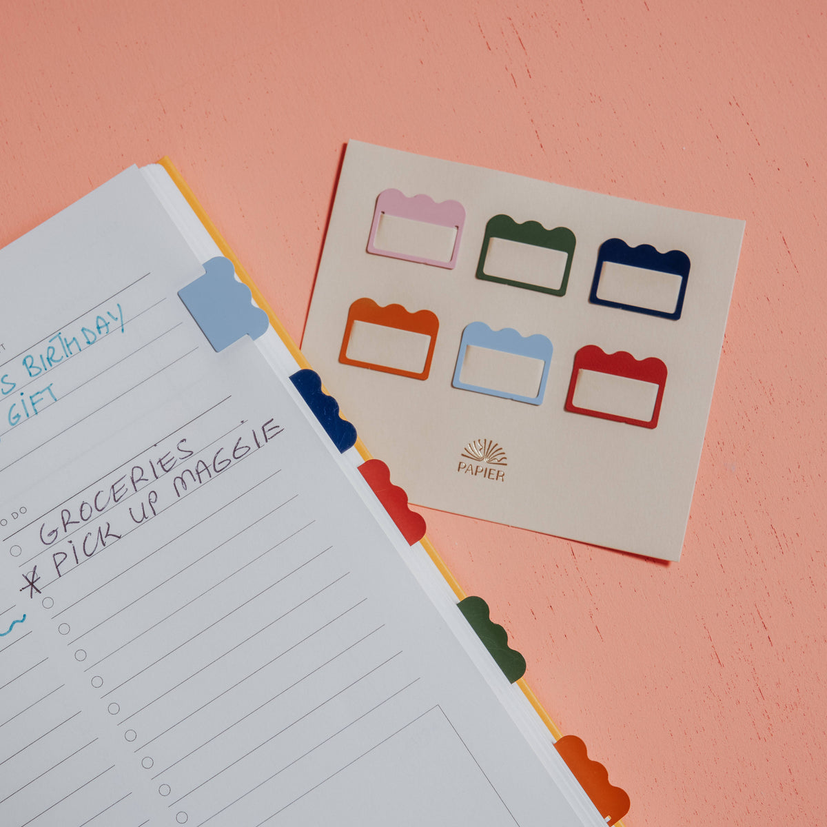 Metal Index Tabs ~ Cloud Multicolor